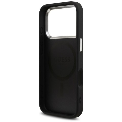 GUESS futerał do IPHONE 17 Pro kompatybilny z MagSafe GUHMP17LP4TSRCMK (PU 4G W/Triangle Logo SL) czarny