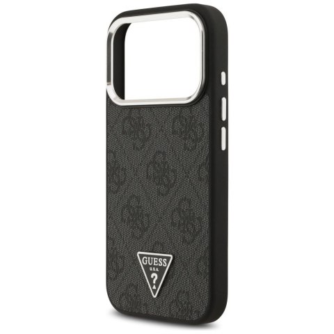 GUESS futerał do IPHONE 17 Pro kompatybilny z MagSafe GUHMP17LP4TSRCMK (PU 4G W/Triangle Logo SL) czarny