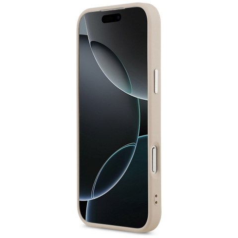 GUESS futerał do IPHONE 17 Pro kompatybilny z MagSafe GUHMP17LPSDTSCMP (PU W/ Triangle Logo) różowy