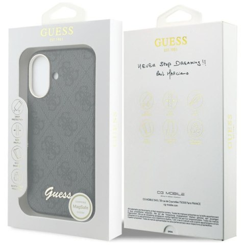 GUESS futerał do IPHONE 17 kompatybilny z MagSafe GUHMP17S5P4FWMSK (PU FW 4G Script) czarny