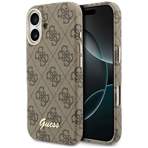 GUESS futerał do IPHONE 17 kompatybilny z MagSafe GUHMP17S5P4FWMSW (PU FW 4G Script) brązowy