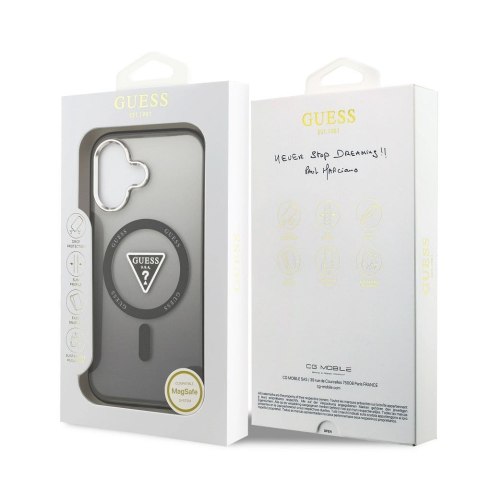 GUESS futerał do IPHONE 17 kompatybilny z MagSafe GUHMP17SHGTMLCGK (IML Gradient W/ Triangle Logo) czarny