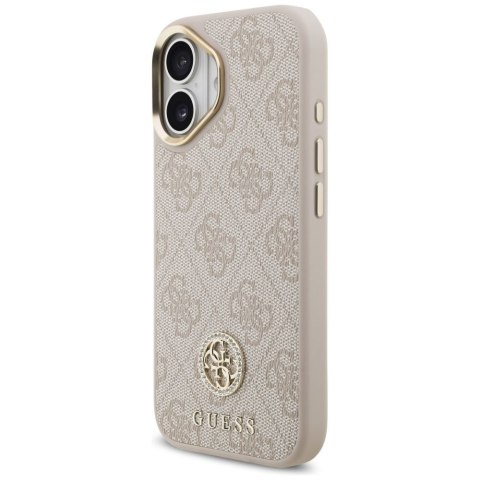 GUESS futerał do IPHONE 17 kompatybilny z MagSafe GUHMP17SP4GRMDEP (PU W/ 4G Strass Logo) różowy