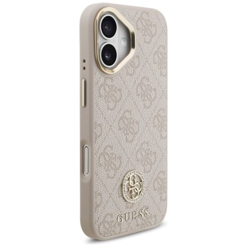 GUESS futerał do IPHONE 17 kompatybilny z MagSafe GUHMP17SP4GRMDEP (PU W/ 4G Strass Logo) różowy