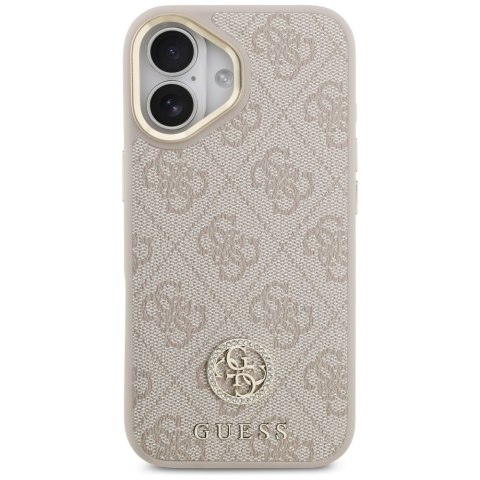 GUESS futerał do IPHONE 17 kompatybilny z MagSafe GUHMP17SP4GRMDEP (PU W/ 4G Strass Logo) różowy