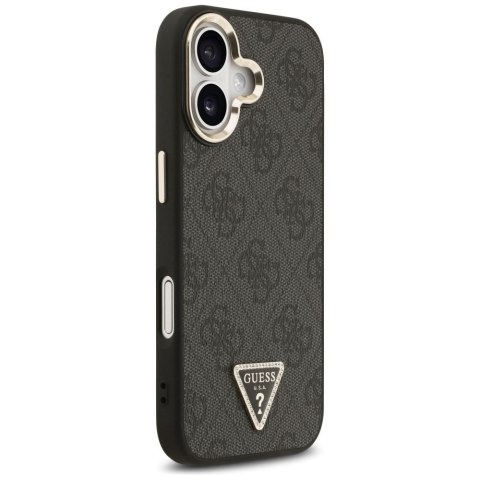 GUESS futerał do IPHONE 17 kompatybilny z MagSafe GUHMP17SP4GTDGMK (4G PU W/ Triangle Logo) złoto czarny