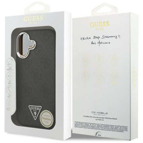 GUESS futerał do IPHONE 17 kompatybilny z MagSafe GUHMP17SP4TSRCMK (PU 4G W/Triangle Logo SL) czarny