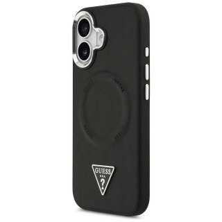 GUESS futerał do IPHONE 17 kompatybilny z MagSafe GUHMP17SPSDTSCMK (PU W/ Triangle Logo) czarny