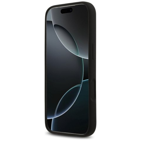 GUESS futerał do IPHONE 17 Pro Max kompatybilny z MagSafe GUHMP17XSCTRLMK (Silicone W/ Triangle Logo) czarny