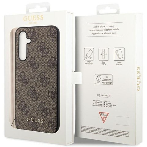 GUESS futerał do SAMSUNG S23 FE GUHCS23FEGF4GBR (4G Charm) brązowy