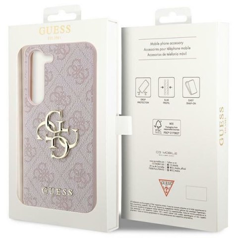 GUESS futerał do SAMSUNG S24 GUHCS24S4GMGPI (Leather 4G Metal Logo) różowy