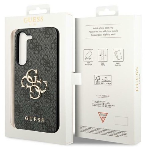 GUESS futerał do SAMSUNG S24 Plus GUHCS24M4GMGGR (Leather 4G Metal Logo) czarny