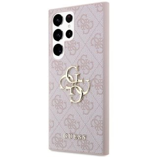 GUESS futerał do SAMSUNG S24 Ultra GUHCS24L4GMGPI (Leather 4G Metal Logo) różowy