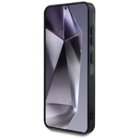 GUESS futerał do SAMSUNG S25 GUHMS25SHG4PRTGK (Magnetic IML Metal Glitter 4G Circle Triangle) czarny