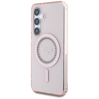 GUESS futerał do SAMSUNG S25 GUHMS25SPFTDTEP (Magnetic IML Rhinestones) różowy