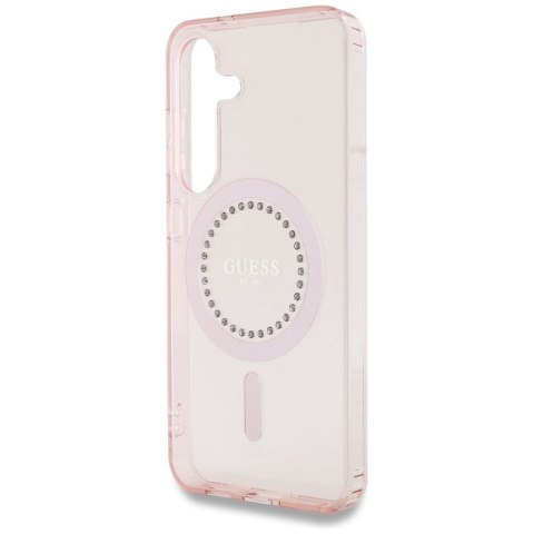 GUESS futerał do SAMSUNG S25 GUHMS25SPFTDTEP (Magnetic IML Rhinestones) różowy