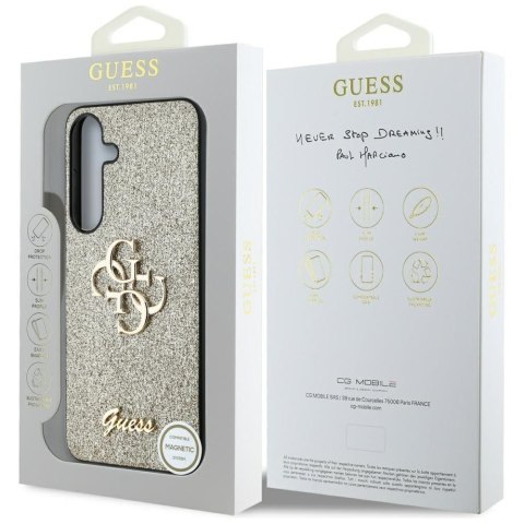 GUESS futerał do SAMSUNG S25 Plus GUHCS25MHG4SGD (Fixed Glitter Big 4G) złoty