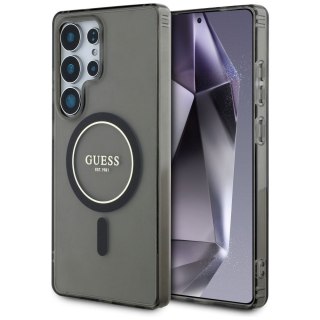 GUESS futerał do SAMSUNG S25 Ultra GUHMS25LHFGEREK (Magnetic IML Glitter Circle) czarny