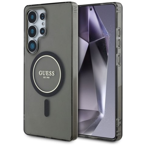 GUESS futerał do SAMSUNG S25 Ultra GUHMS25LHFGEREK (Magnetic IML Glitter Circle) czarny