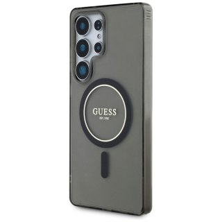 GUESS futerał do SAMSUNG S25 Ultra GUHMS25LHFGEREK (Magnetic IML Glitter Circle) czarny