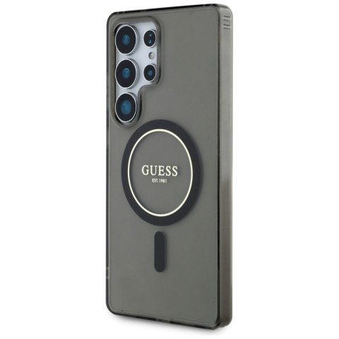 GUESS futerał do SAMSUNG S25 Ultra GUHMS25LHFGEREK (Magnetic IML Glitter Circle) czarny