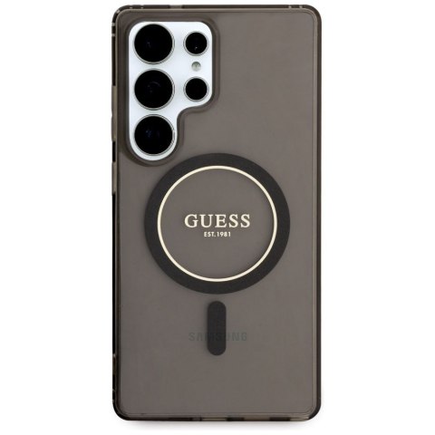 GUESS futerał do SAMSUNG S25 Ultra GUHMS25LHFGEREK (Magnetic IML Glitter Circle) czarny