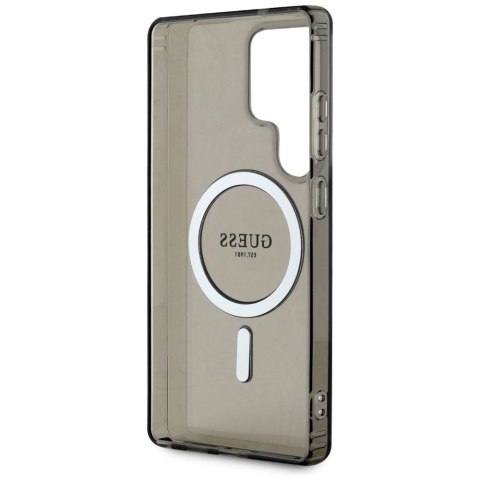 GUESS futerał do SAMSUNG S25 Ultra GUHMS25LHFGEREK (Magnetic IML Glitter Circle) czarny