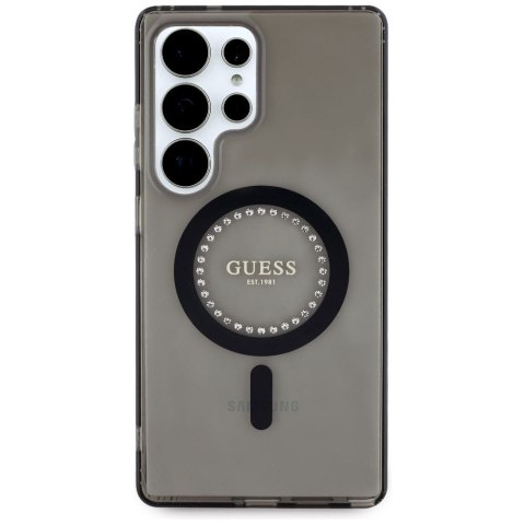 GUESS futerał do SAMSUNG S25 Ultra GUHMS25LPFTDTEK (Magnetic IML Rhinestones) czarny