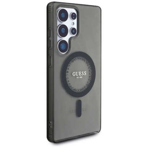 GUESS futerał do SAMSUNG S25 Ultra GUHMS25LPFTDTEK (Magnetic IML Rhinestones) czarny