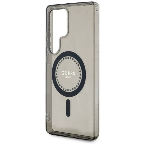 GUESS futerał do SAMSUNG S25 Ultra GUHMS25LPFTDTEK (Magnetic IML Rhinestones) czarny
