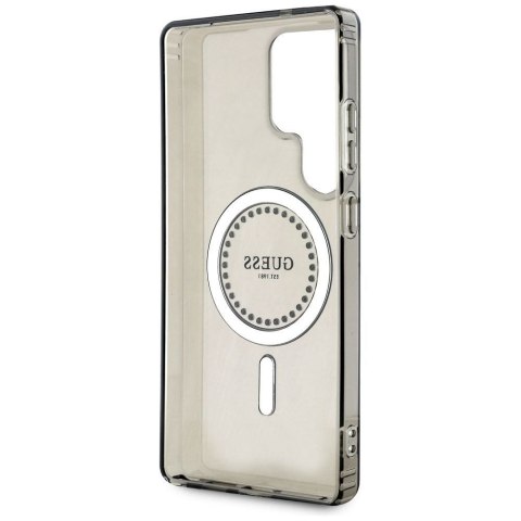 GUESS futerał do SAMSUNG S25 Ultra GUHMS25LPFTDTEK (Magnetic IML Rhinestones) czarny