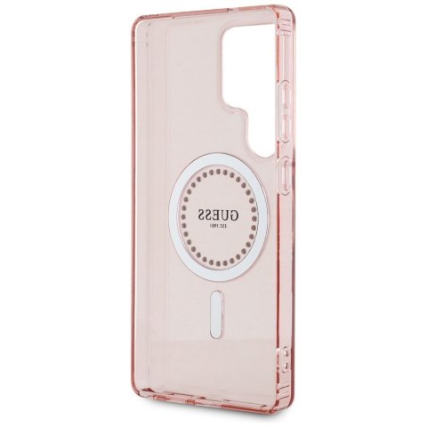 GUESS futerał do SAMSUNG S25 Ultra GUHMS25LPFTDTEP (Magnetic IML Rhinestones) różowy