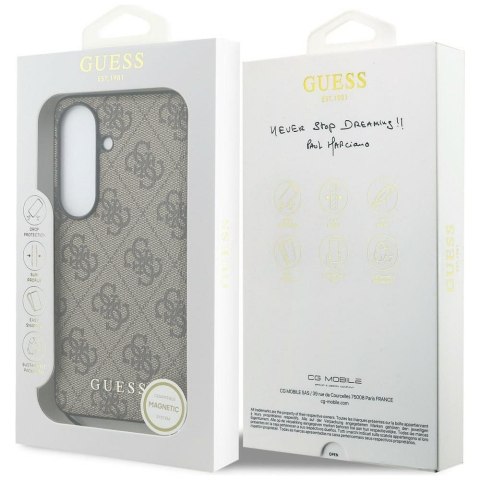 GUESS futerał do SAMSUNG S26 GUHMS26SGF4GBR (PU 4G Classic Logo with Charm) brązowy