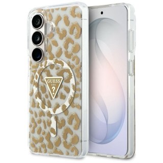 GUESS futerał do SAMSUNG S26 GUHMS26SHLEGTGLW (Magnetic IML Leopard Print Triangle) brązowy