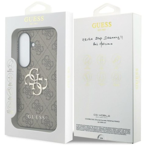 GUESS futerał do SAMSUNG S26 Plus GUHCS26M4GMGBR (4G Big Metal Logo) brązowy