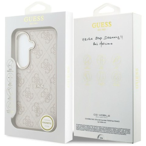 GUESS futerał do SAMSUNG S26 Plus GUHMS26MP4MSEGCP (4G Embossed Ring MagSafe) różowy