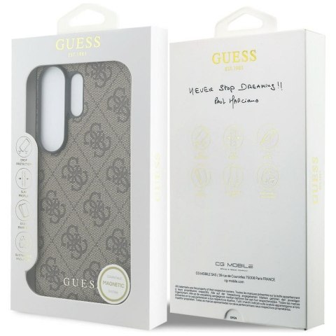 GUESS futerał do SAMSUNG S26 Ultra GUHMS26LGF4GBR (PU 4G Classic Logo with Charm) brązowy