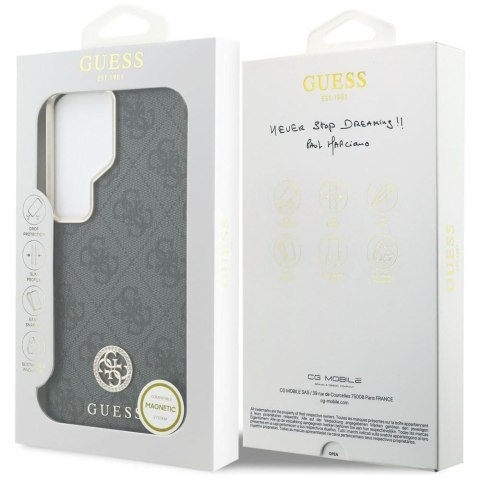 GUESS futerał do SAMSUNG S26 Ultra GUHMS26LP4GRMDEK (4G Rhinestone Round Logo MagSafe) czarny