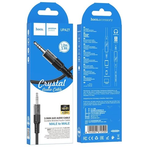 Kabel AUX Jack 3,5 mm do Jack 3,5 mm Hoco 1,2 m UPA27 czarny