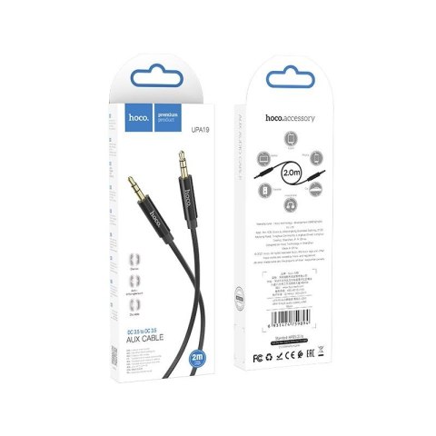 Kabel AUX Jack 3,5 mm do Jack 3,5 mm Hoco 2 m UPA19 czarny
