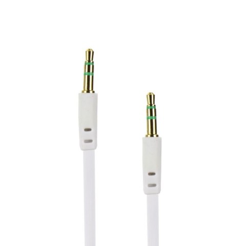 Kabel AUX Jack 3,5 mm (męski) do Jack 3,5 mm (męski) BOX 1 m biały