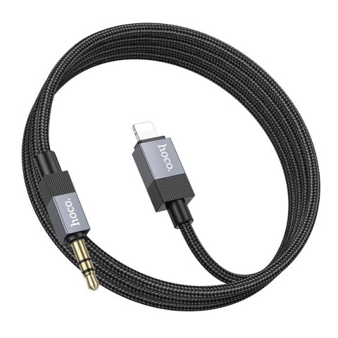 Kabel AUX Jack 3,5 mm (męski) do Lightning (męski) Hoco 1 m UPA32A czarny