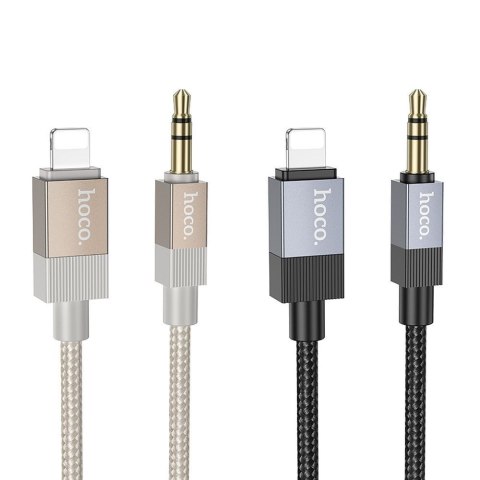 Kabel AUX Jack 3,5 mm (męski) do Lightning (męski) Hoco 1 m UPA32A czarny