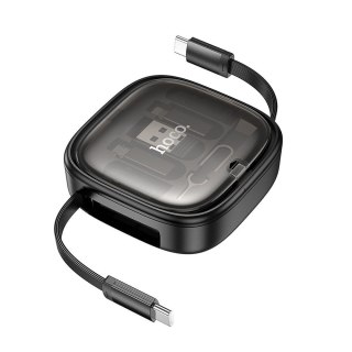 Kabel All-in-one Hoco PD 3A 60W 0,95 m zwijany w zestawie z wymiennymi końcówkami U140 czarny