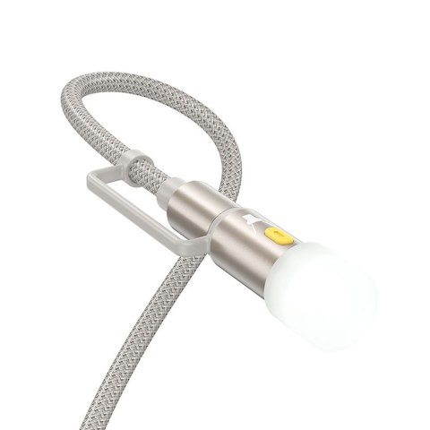 Kabel All-in-one USB C / Lightning do USB C / LED Light Hoco PD 3A 60W 1,2 m U138 szary