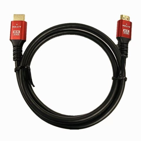 Kabel HDMI 2.1 8K 60Hz / 4K 120Hz - Ultra High Speed, HDR, eARC, VRR, 48Gbps 1 m czarny