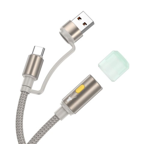 Kabel USB A / USB C do LED light Hoco 0,3 m UA38C złoty