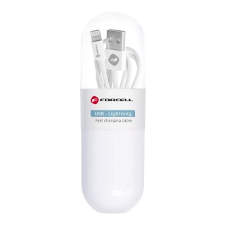 Kabel USB A do Lightning Forcell F-Energy 1A Tuba 1 m C316 biały