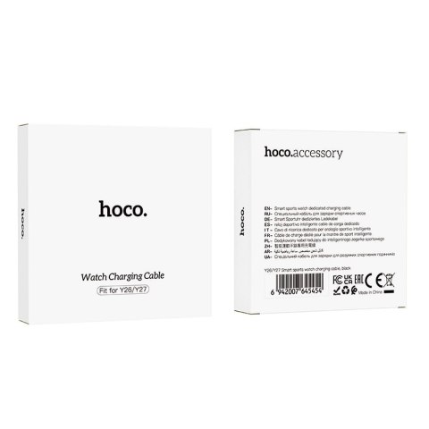Kabel do ładowania smartwatcha Hoco 0,6 m Y26 / Y27 czarny