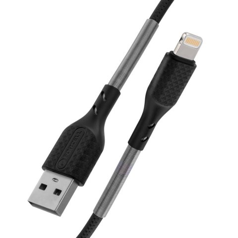 Kabel USB A do Lightning Forcell F-Energy 2,4A 12W Carbon 1 m CB-01A czarny